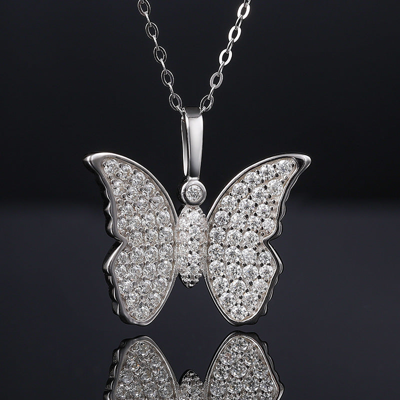 moissanite butterfly necklace