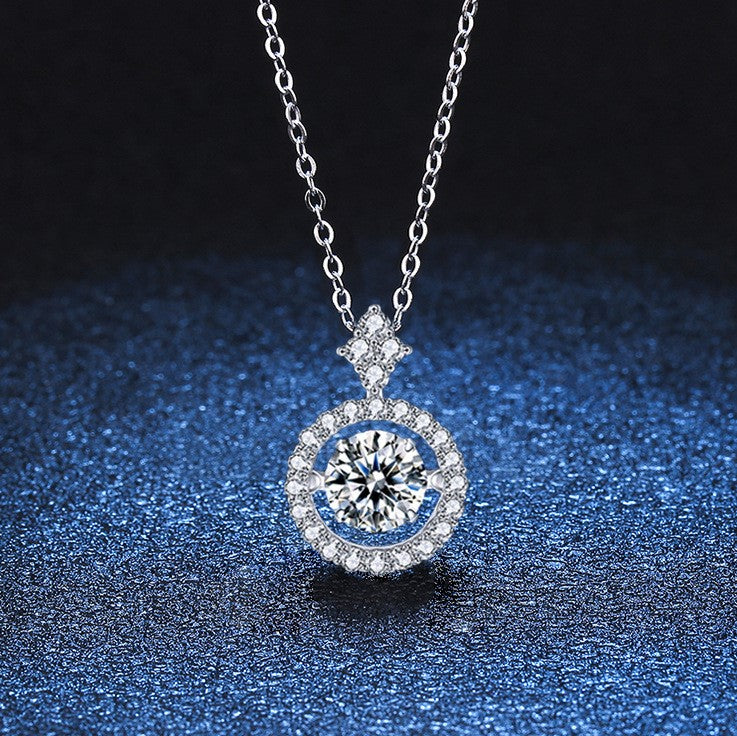 0.8ct Dancing Moissanite Necklace