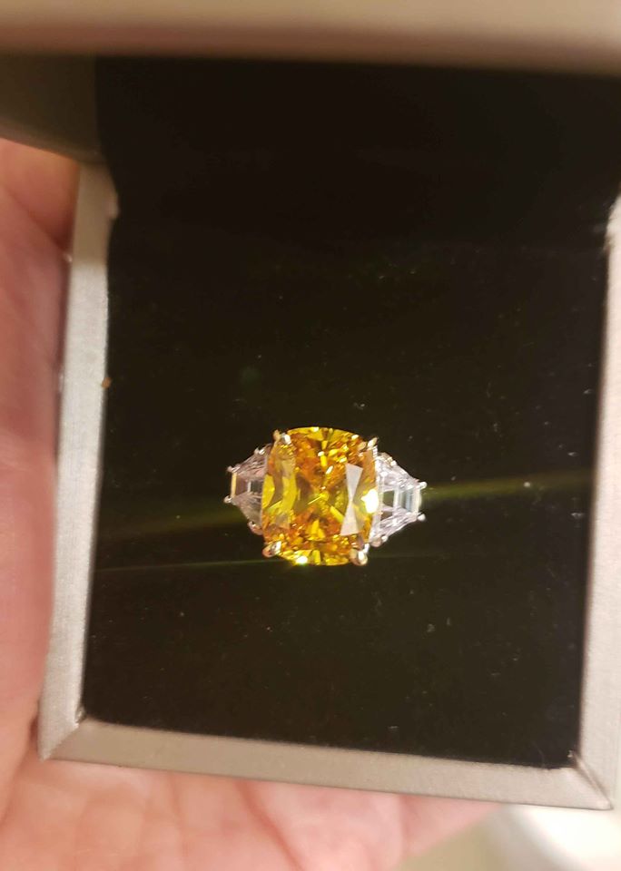 Sri Lankan Yellow Crystal Ring