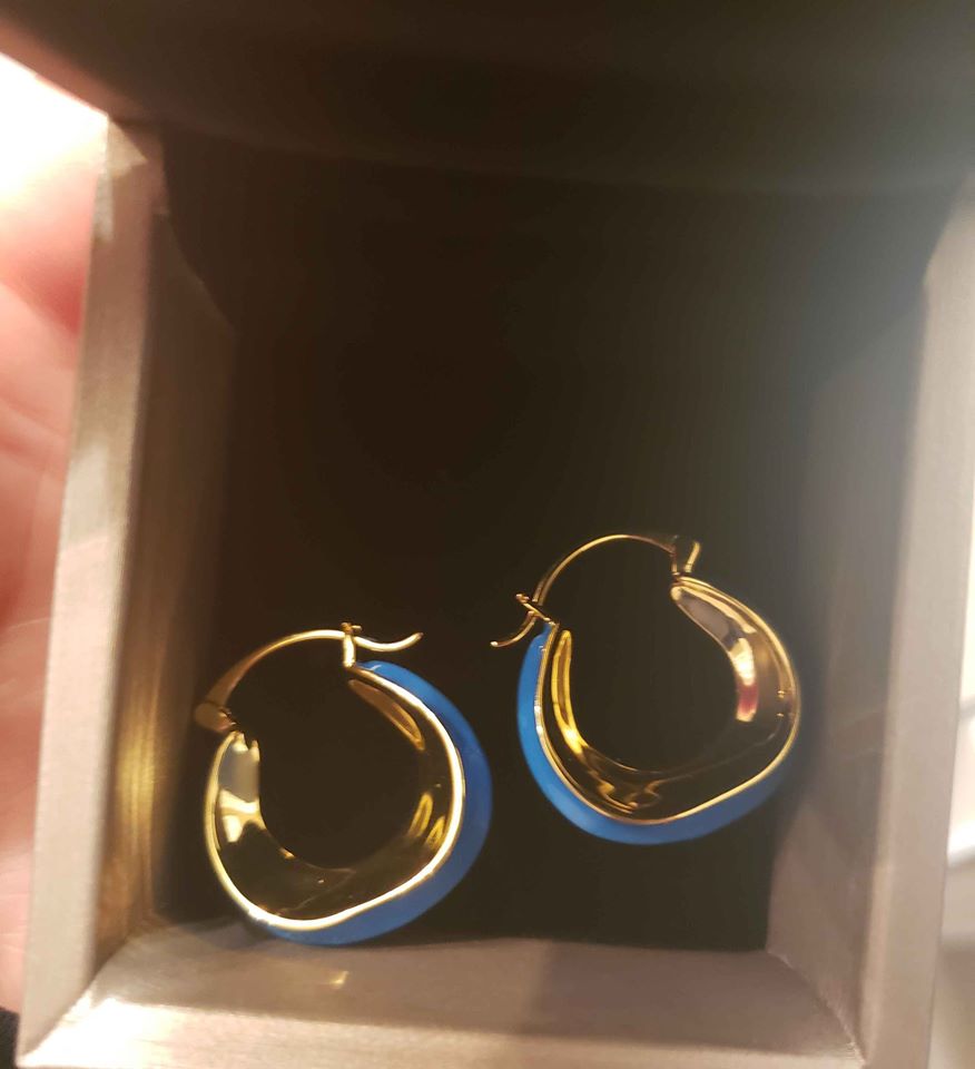 French style enamel earrings