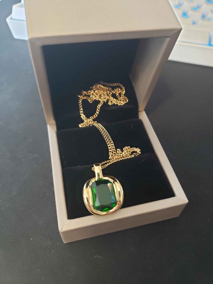 18k gold plated necklace ring bangle set
