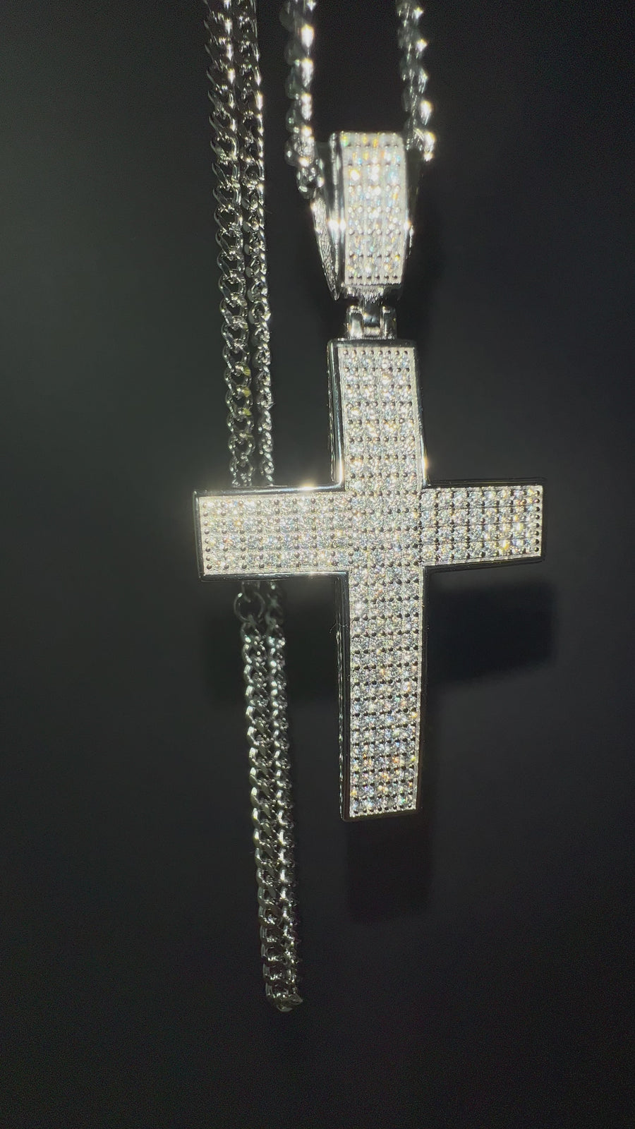 Moissanite Iced Out Cross Necklace