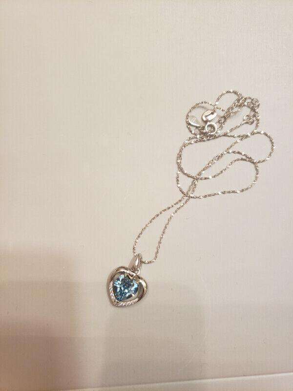Crystal Heart of ocean love necklace