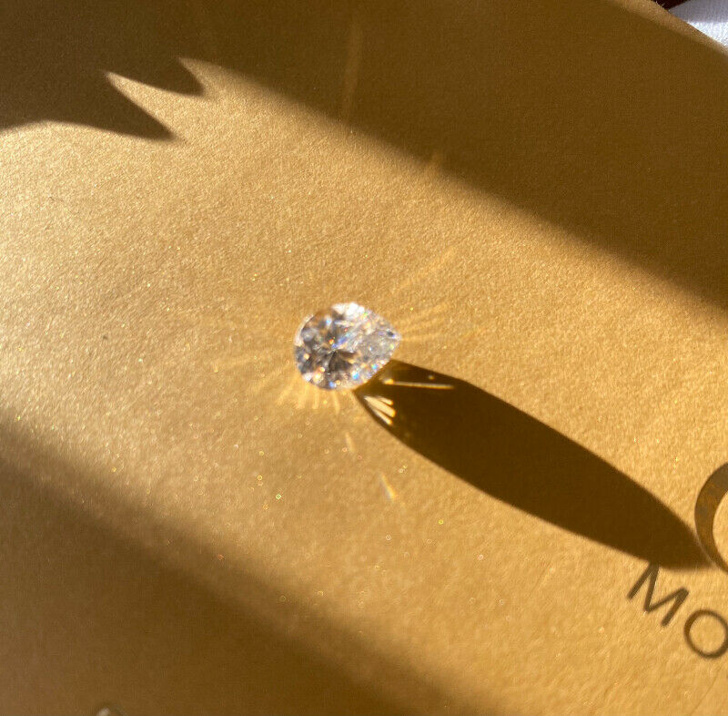 2ct Pear Shaped Moissanite Loose Stone