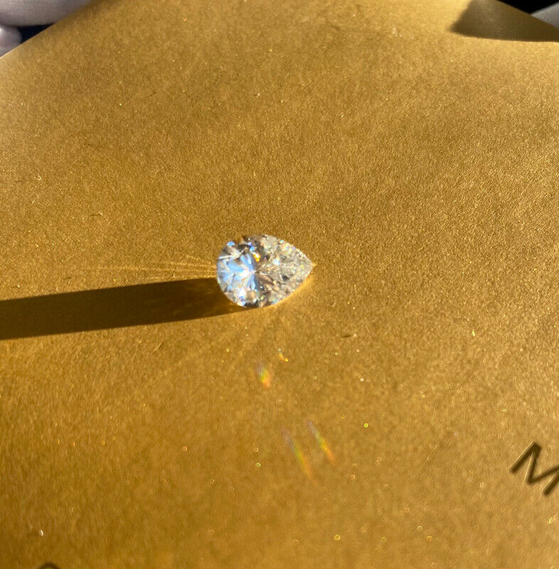 2ct Pear Shaped Moissanite Loose Stone