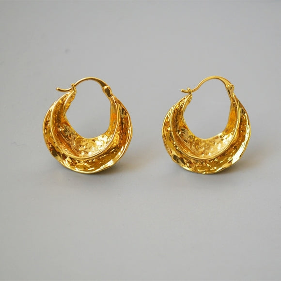 French style 18k gold-plated earrings