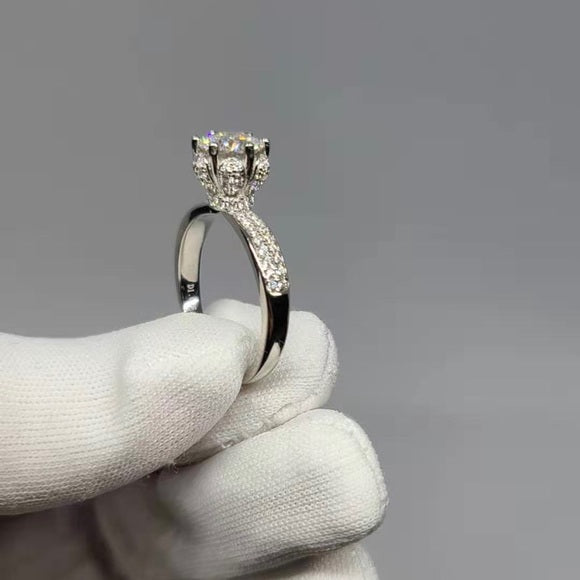 1ct Ice Queen Moissanite Ring