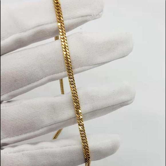 Solid 18k Gold 18in 5.2gram Cuban Chain