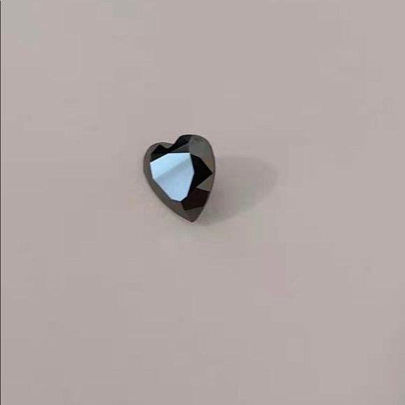1ct Black Heart Cut Moissanite Stone