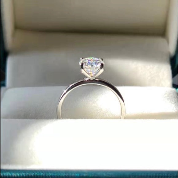 Solid 14k Gold 1ct Moissanite Ring