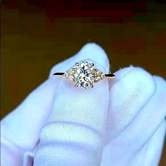 Solid 14k Gold 1.5ct Oval Moissanite Ring