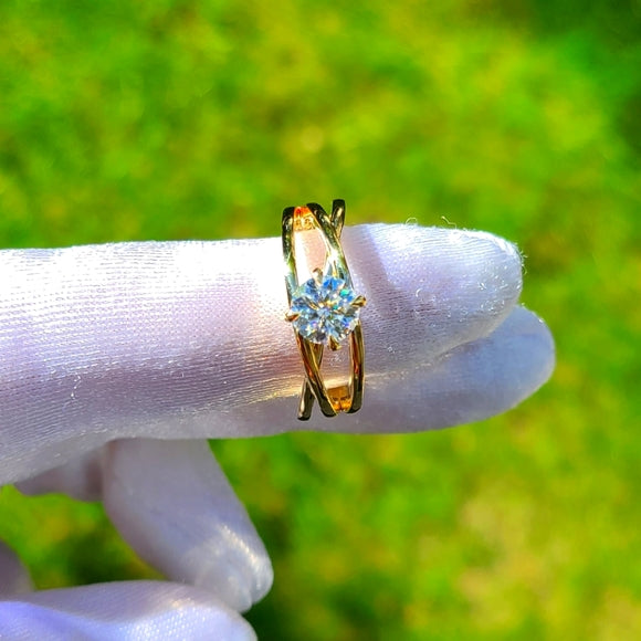 Solid 10k Gold 1ct Moissanite Ring