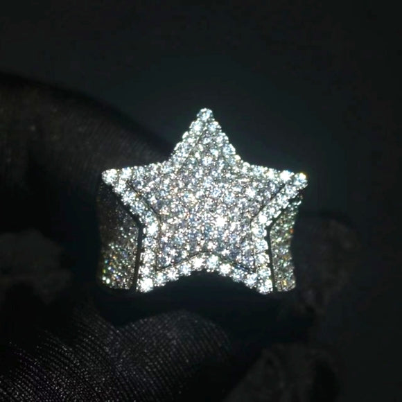 Moissanite Star Ring