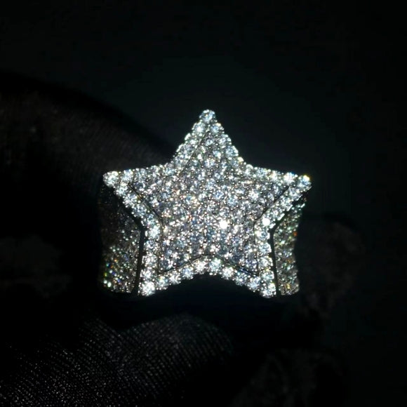 Moissanite Star Ring
