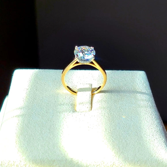 Solid 14k Gold 2.63ct Lab Diamond Ring (2-tone)