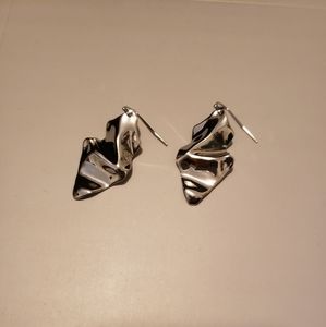 French style platinum plated earrings