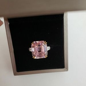 Sterling Silver Pink High Carbon Ring