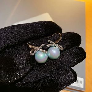 Blue Pearl Sterling Silver Earrings