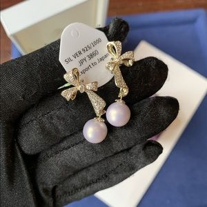 Sterling Silver Gold Plated Pearl Earrings
